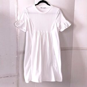 English Factory White Two-tone  dress SZ Small Minimalist Cottagecore Fairy Chic